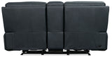 MS - Riverton Power Gliding Console Loveseat With Power Headrest And Lumbar - Black