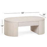 Lena - Coffee Table - Washed White Oak