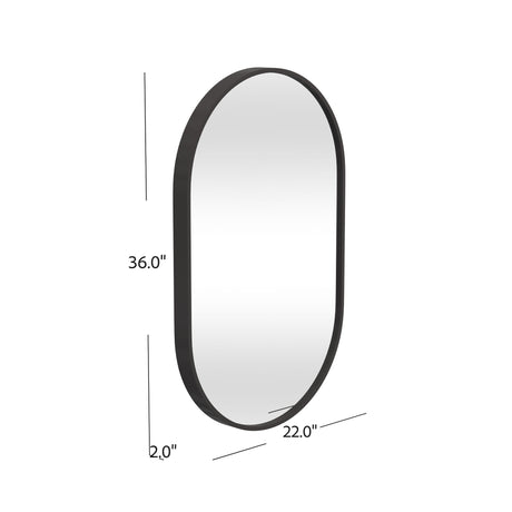 Oval - Wall Mirror - Black