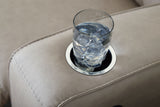 Lavenhorne - Rec Sofa W/Drop Down Table - Pebble