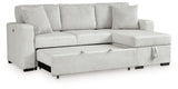 Wohlen - 2-Piece Sectional With Pop Up Sleeper And LAF Corner Chaise - Alloy