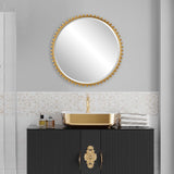 Taza - Round Mirror - Gold