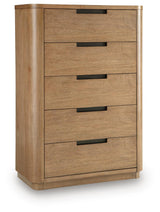 Pamaria - Five Drawer Chest - Light Brown