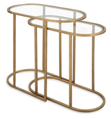 Nesting Tables (Set of 2) - Antique Brushed Brass