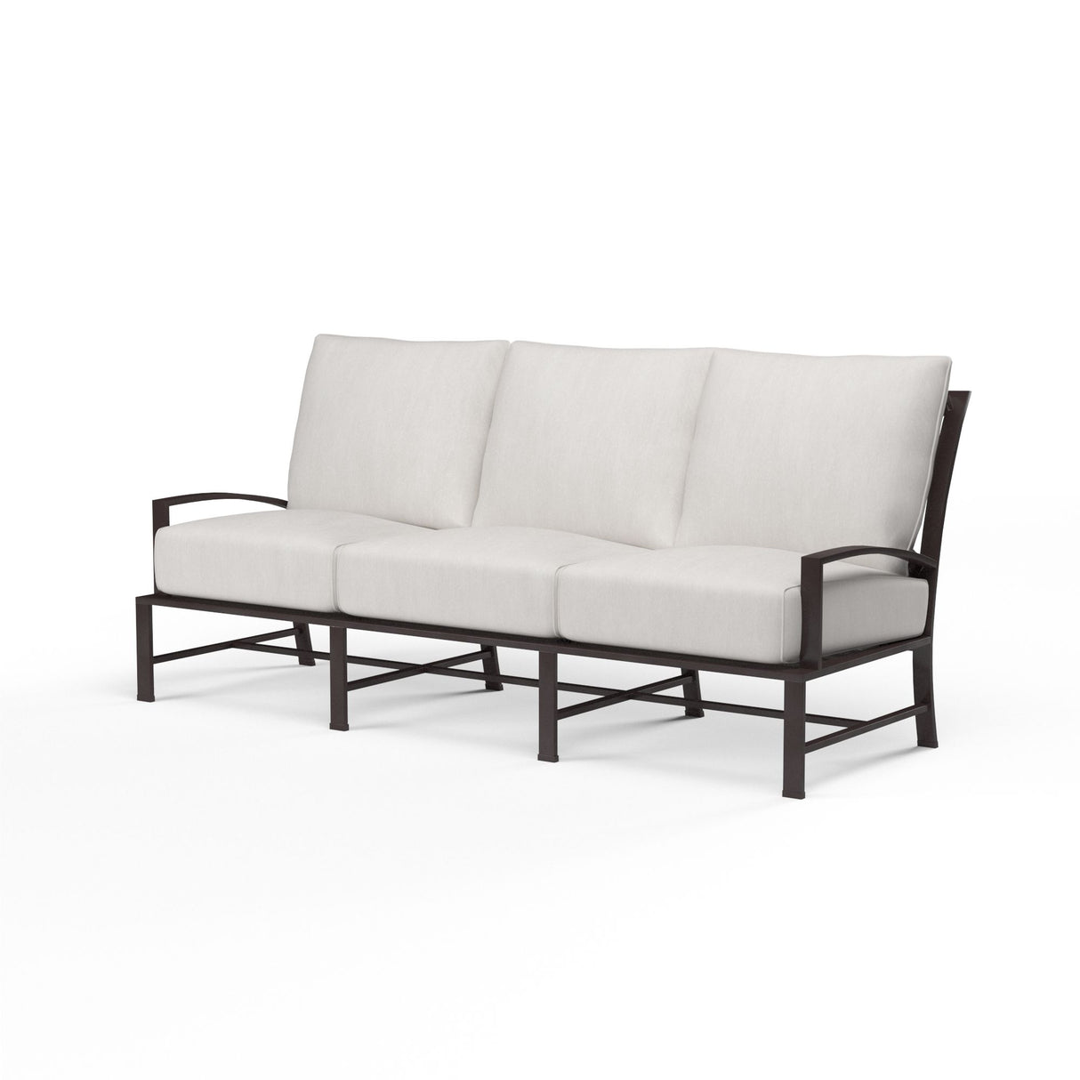 La Jolla - Sofa, With Self Welt - Canvas Flax / Dark Brown