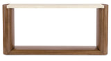 Eleana - Marble Top Console Table - Medium Wood