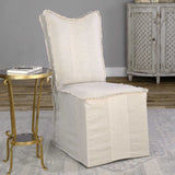 Lenore - Armless Chairs, Flax, Set Of 2 - White