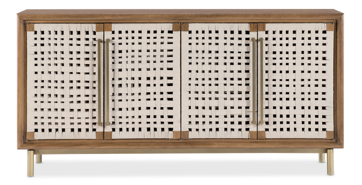 Commerce And Market - Savana Woven Front Credenza - Medium Wood
