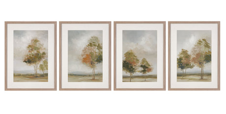 Quiet Meadow Framed Canvas (Set of 4) - Cream