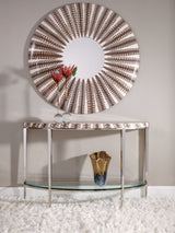 Signature Designs - Sulu Sea Snake Round Mirror - Dark Brown
