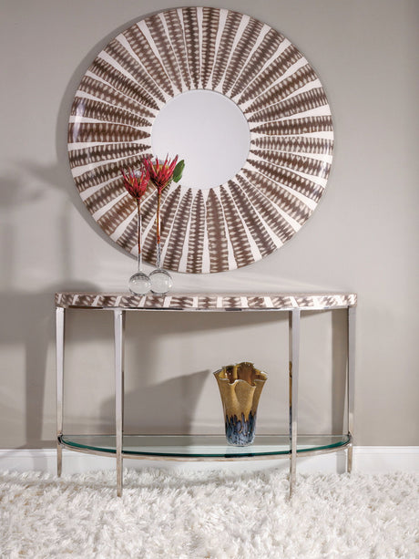 Signature Designs - Sulu Sea Snake Round Mirror - Dark Brown