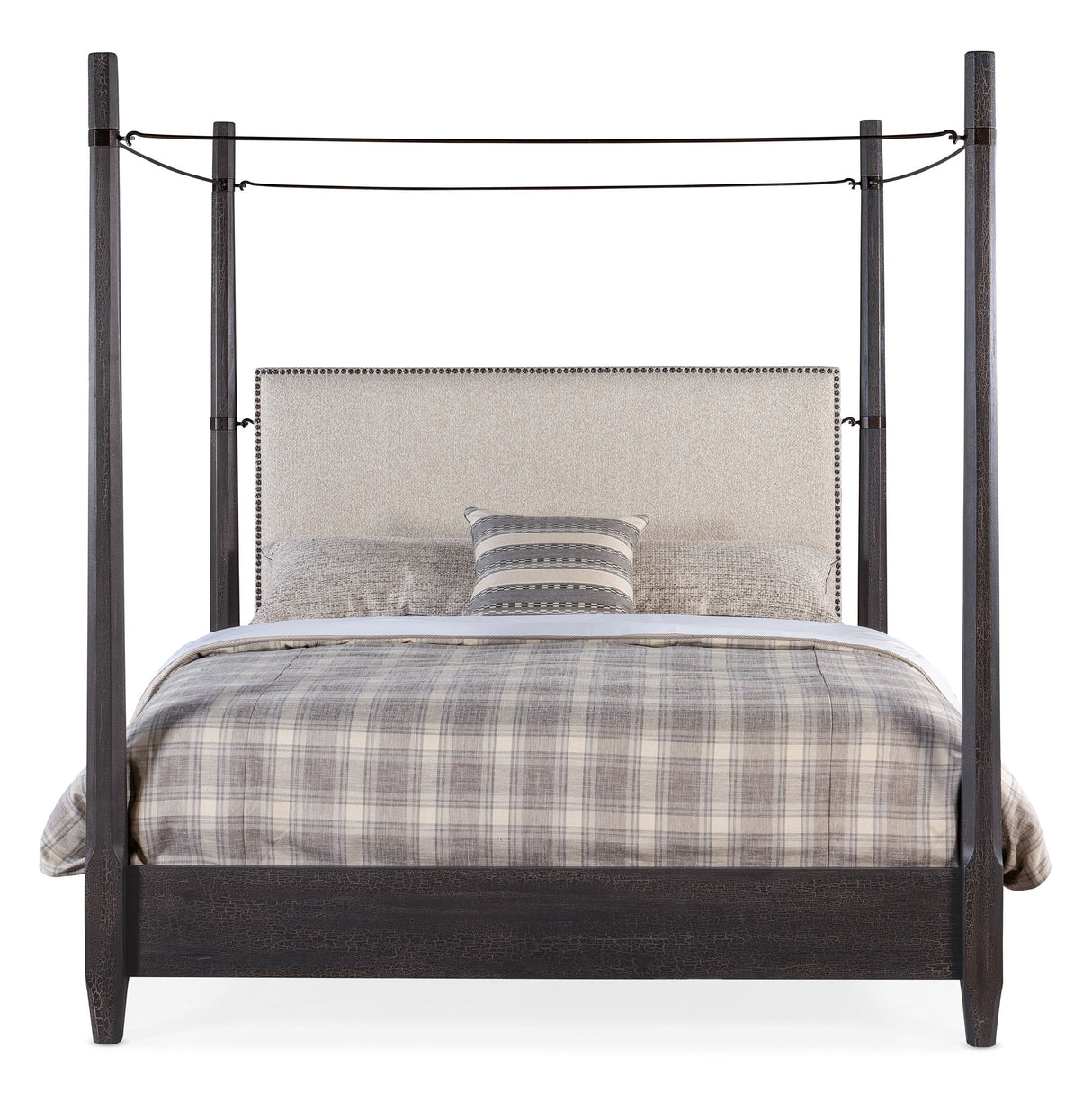Big Sky - California King Poster Bed With Canopy - Black