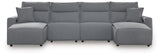 Modmax II - Reclining Sectional - Salt And Pepper