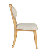Ryder - Dining Chair - Chestnut Elm / Ant Brass / Tauple Boucle