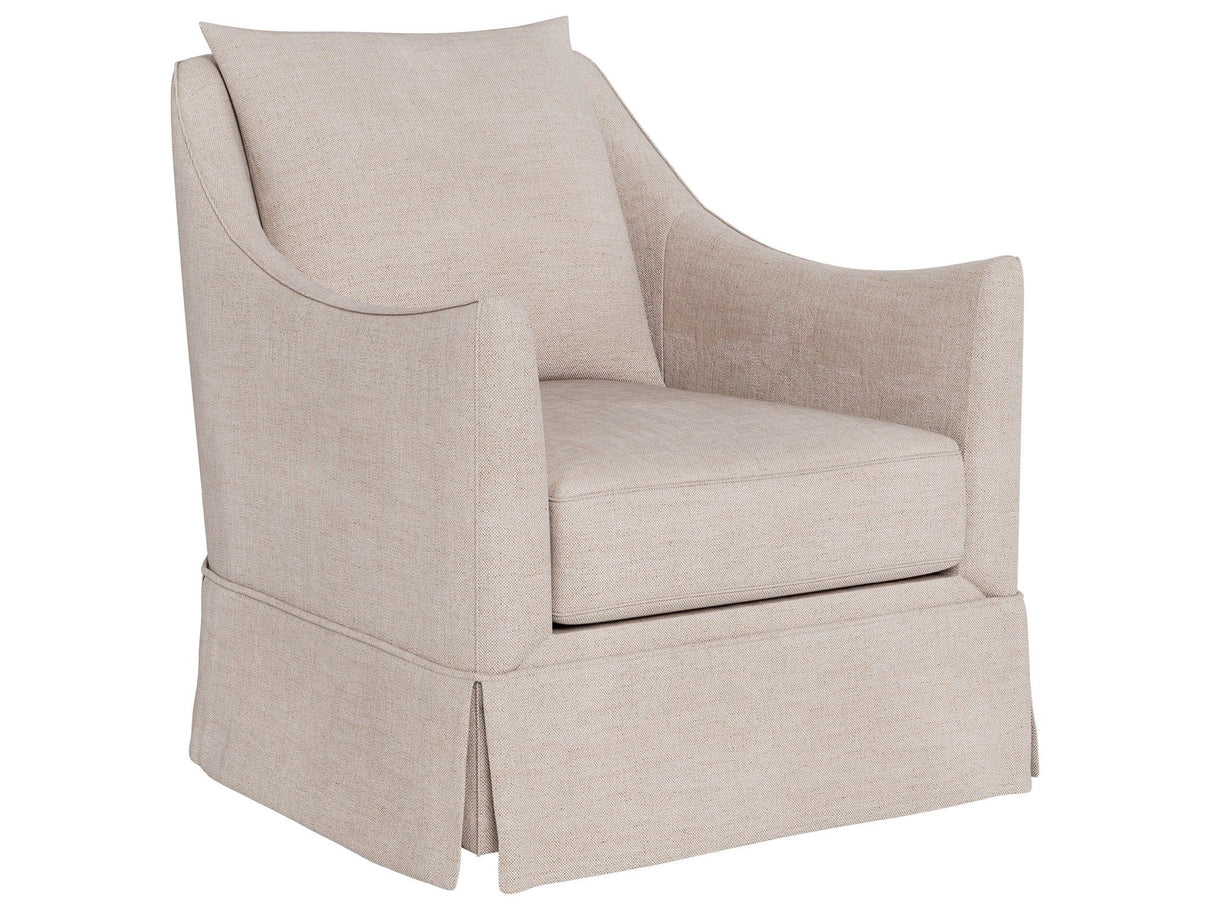 Portia - Skirted Swivel Chair, Special Order - Beige