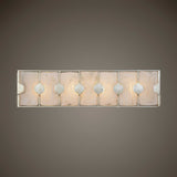 Rene - 4 Light Swirl Glass Vanity - Pearl Silver