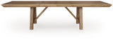 Ridgester - Rectangular Dining Room Extension Table - Light Brown
