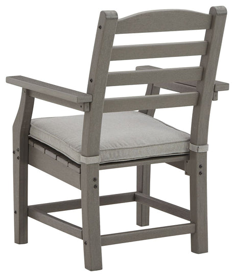 Visola - Gray - Arm Chair With Cushion (Set of 2)