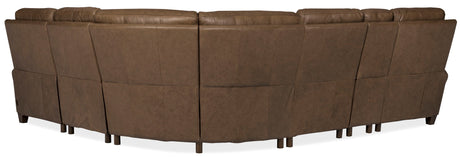 MS - Julian Six-Piece Power Reclining Sectional - Dark Brown