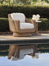 Isle Of Palms - Accent Table - Light Brown / White