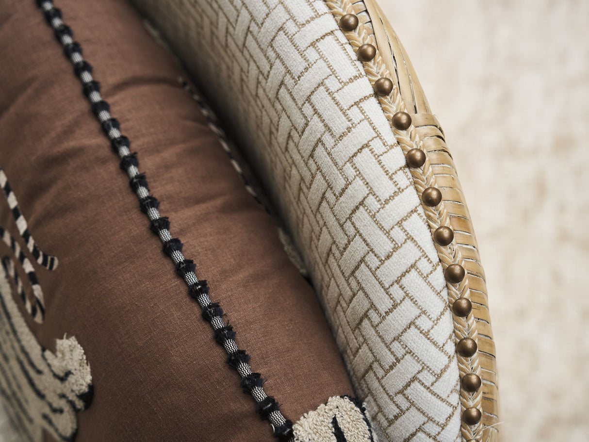 Barnaby - Barnaby Upholstered Arm Chair - Beige / Dark Brown