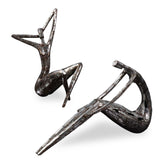 Dahy - Statues, Set Of 2 - Antique Silver