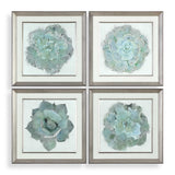 Natural Beauties - Botanical Prints, Set Of 4 - Blue, Light