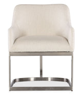 Modern Mood - Upholstered Arm Chair With Metal Base - Beige