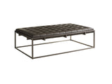 Travers - Cocktail Ottoman - Dark Gray