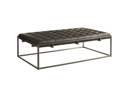 Travers - Cocktail Ottoman - Dark Gray