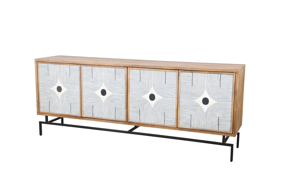 Everett - Server - Rustic Brown Mango / Ivory Bone / Grey Resin