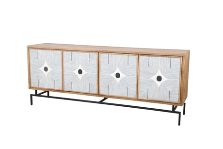 Everett - Server - Rustic Brown Mango / Ivory Bone / Grey Resin