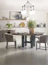 Curata - 72" Round Dining Table - Dark Gray