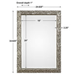 Evelina - Leaves Mirror - Silver