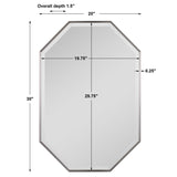 Stuartson - Octagon Vanity Mirror - Pearl Silver