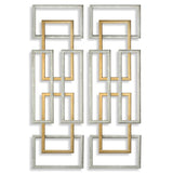 Aerin - Geometric Wall Art, Set Of 2 - Gold