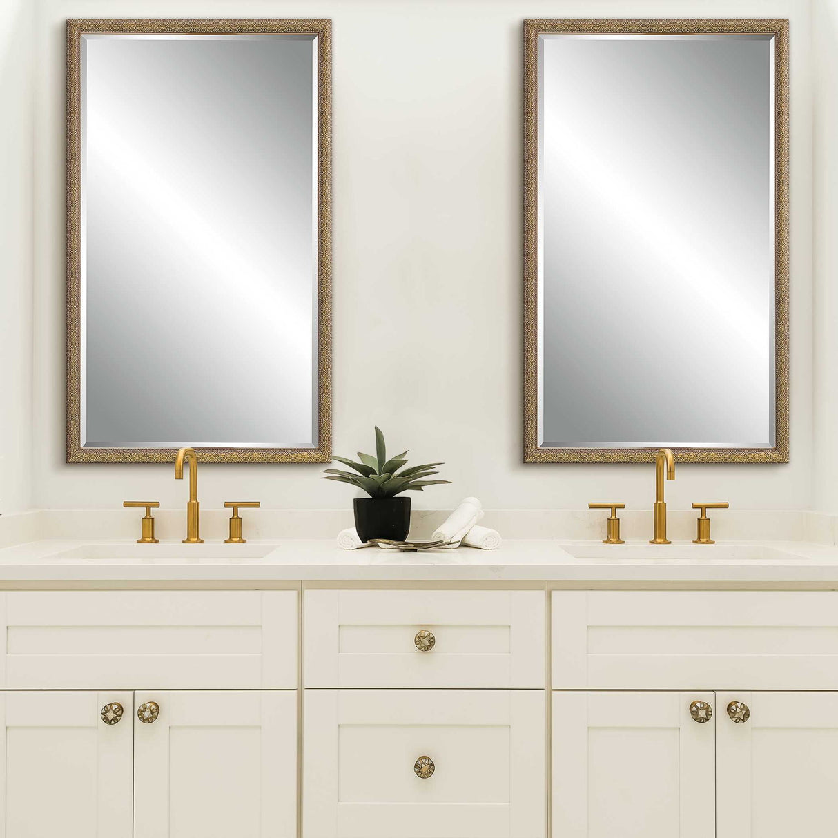 Mirror - Gold & Dark Brown