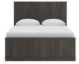 Shaehartin - Queen Panel Platform Bed - Dark Brown