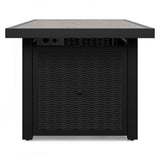 Beachcroft - Rectangular Fire Pit Table - Black / Light Gray