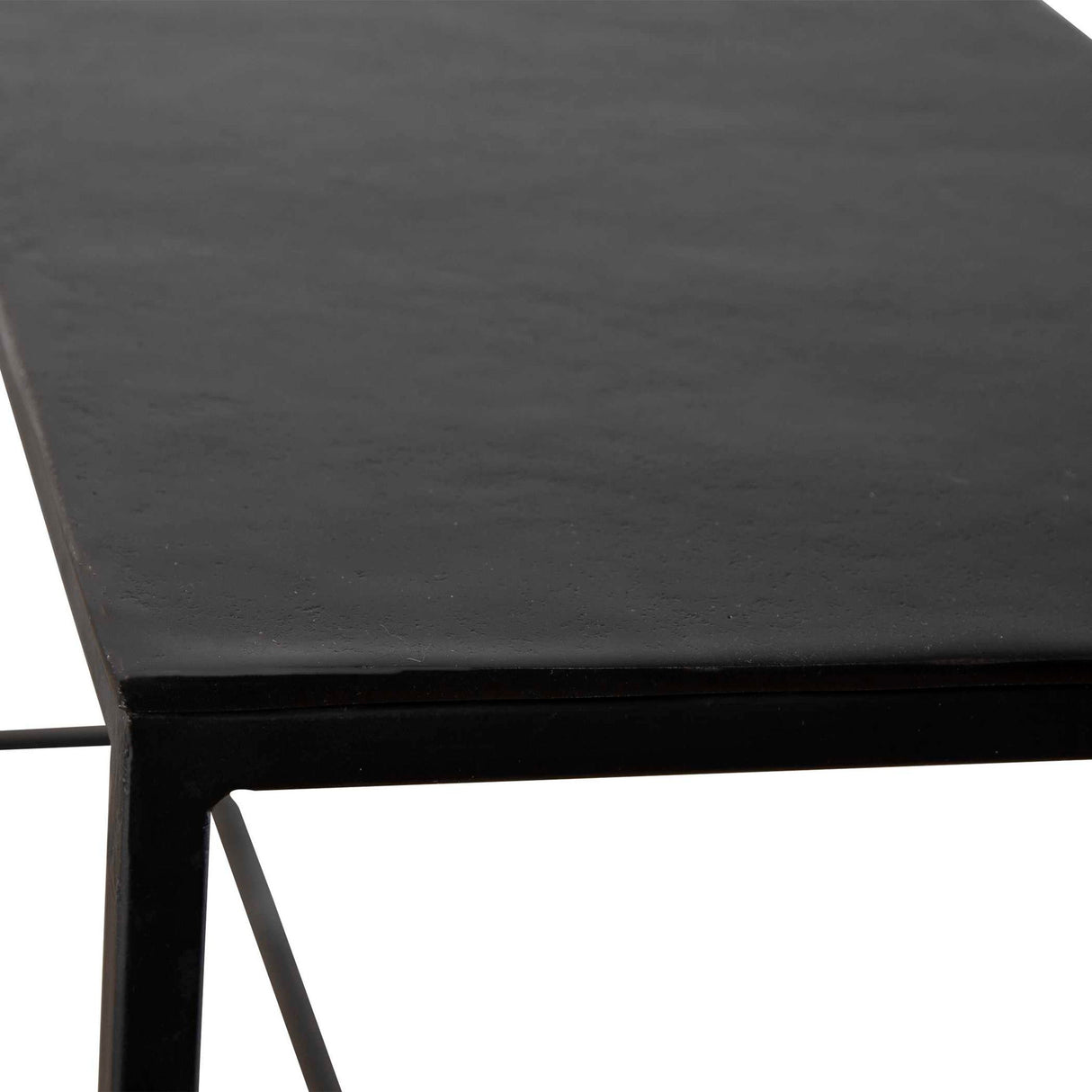 Coreene - Large Industrial Console Table - Black