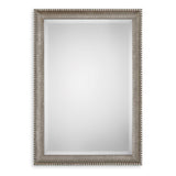 Textured Surface Mirror - Metallic Silver & Light Gray