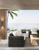 Cabo - Oversized Club Chair - Dark Gray / White