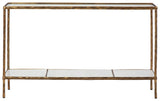 Ryandale - Console Sofa Table - Antique Brass Finish