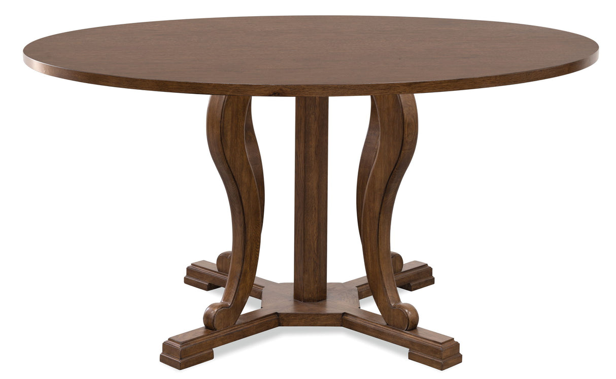 Cashiers - Round Drop-Leaf Dining Table - Chestnut