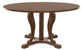 Cashiers - Round Drop-Leaf Dining Table - Chestnut