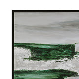 Emerald Horizon Framed Canvas - Green