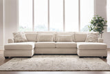 Mandi Point - 3-Piece Double Chaise Sleeper Sectional - Marble