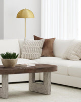 Loraine - Floor Lamp - White / Brass