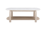 Horizons - Cocktail Table - White Oak / White Marble