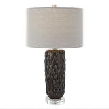 Nettle - Textured Table Lamp - Gray, Dark